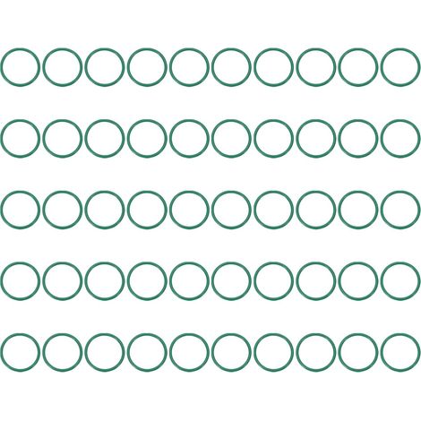 Joint Torique en Caoutchouc Fluoré 17x20x1.5mm(ID x OD x Largeur), 50PCS Joint d'Étanchéité Bocaux Remplacement pour Réparation Plomberie Valves Tuyaux Robinet Voiture Gaz, Vert (1/5)