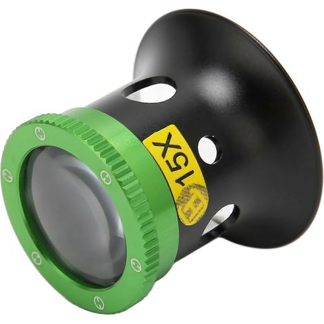 Loupe d'inspection portable 15X en saphir pour horloger et bijoutier, idéale pour l'examen des pierres précieuses, pièces de monnaie, timbres et roches. (1/5)