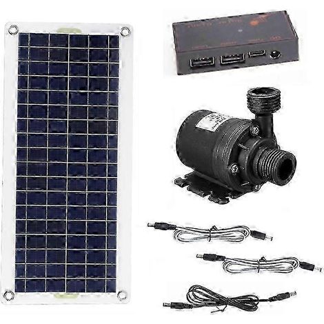 Solarpumpe 12V DC, 50W Leistung für Gartenbrunnen und Bewässerung mit 800 Litern/Stunde Fördermenge und geringem Geräuschpegel (1/5)