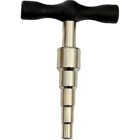 Ébavureur d'étalonnage en T pour tube composite multicouche : mandrin d'étalonnage en métal (16, 20, 25, 32 mm) Calibrage de tubes PEX Multicalibrage Restauration du diamètre (1/4)
