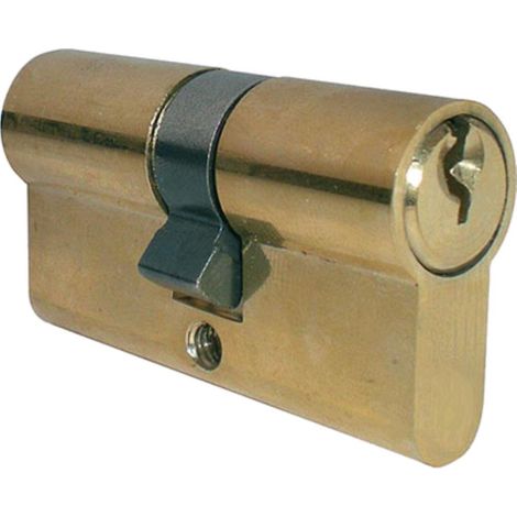 2PZ CILINDRO INFILARE SAGOMATO OTTONE LUCIDO 2300 - mm.70 decentrato (30+40) KA