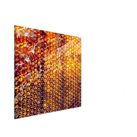 PLAQUE DE PROTECTION EN VERRE POUR POÊLE 50x52 MIEL (1/5)