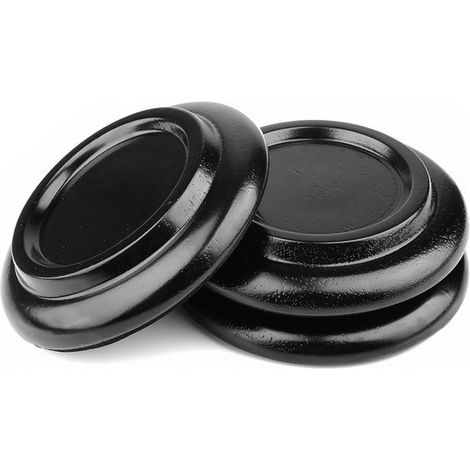 Rueda de piano para piano de cola，cabezales de rueda de piano de madera，protectores de suelo para suelos de madera dura，juego de 3，negro (1/5)