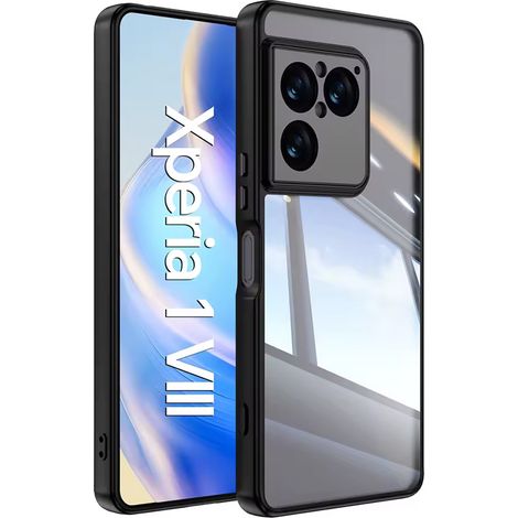 Funda para Sony Xperia 1 VIII, funda con efecto espejo, color negro. (1/5)