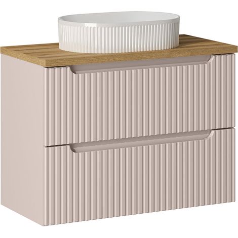 Waschtisch 80cm Riva mit 2 Schubladen, Kaschmir (1/5)