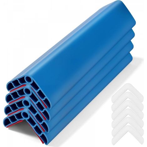 Lot de 4 protections, pièces, soupe, bords tranchants, 1 long, bleu foncé (1/3)