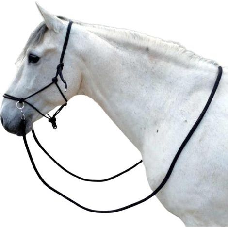 geknotetes Halfter, Polypropylen, abnehmbare Zügel aus Edelstahl, für Dressur und Reiten (1/5)