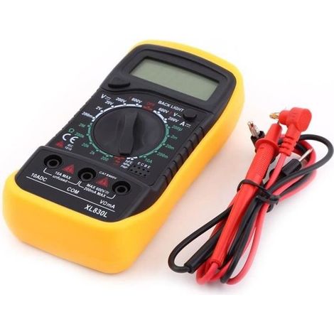 Multimetro digitale LCD XL830L: Voltmetro, Resistenza AC/DC, Corrente, Volt, Ohm (1/4)