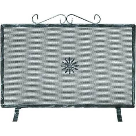 PARASCINTILLE RETTANGOLARE PER CAMINO CON DECORO - cm.70x50h. - FERR 408806