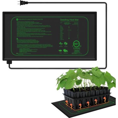 Tappetino riscaldante per piante, tappetino per propagazione, 25 x 52,5 cm, temperatura costante di 40 °C, resistente al calore, alla corrosione e impermeabile secondo IP67, REWYTAZ (1/5)
