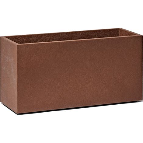 TeraPlast Fioriera Rock 80 Effetto Cemento Rust 80 cm