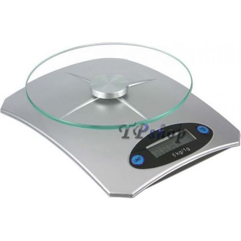 BILANCIA DA CUCINA DIGITALE DI PRECISIONE DA 1GR A 5KG CON RIPIANO IN VETRO