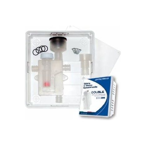 KIT SIFONE A SECCO  DOUBLE Misura: mm 204 x 239 x 57