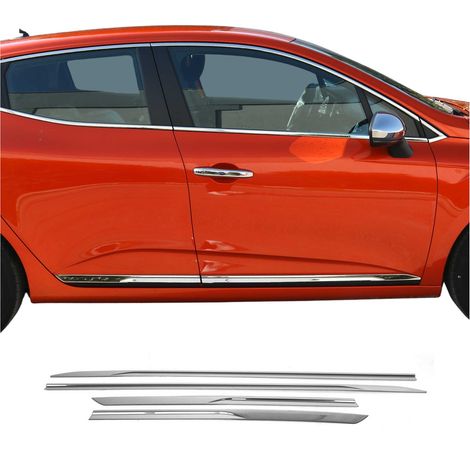 Garniture Baguette de porte latérale pour Renault Clio 2019-2023 acier inox 4Pcs
