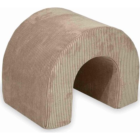 Tunnel de jeu en mousse et velours côtelé couleur caramel (1/5)