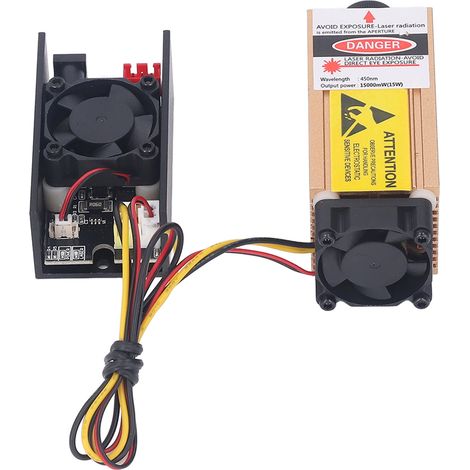 Tête de découpe laser bleu 12V 15W module focalisable pour graveuse CNC avec lunettes de protection incluses (1/5)