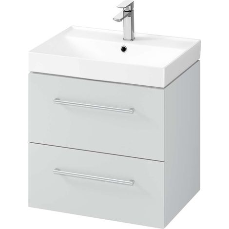 kielle Arkas I - Armario con lavabo, 60x57x44 cm, 2 cajones, gris 50011S62 (1/5)