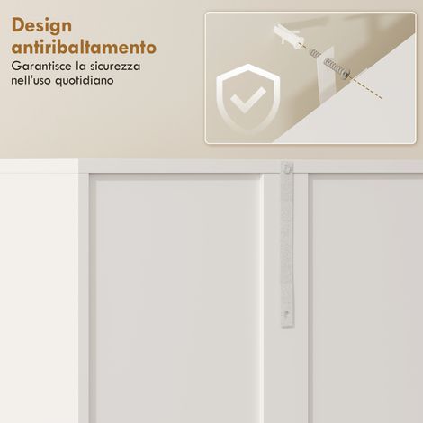 Armoire salle de bain 2 portes avec panier à linge basculant et étagère ouverte, 60x30x174 cm, bois blanc. (1/5)