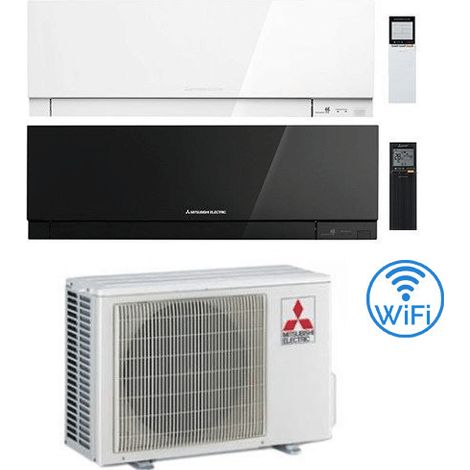 Mitsubishi Kirigamine Zen Wifi Klimaanlage Schwarz und Weiß Dual Split Inverter 12000 + 12000 BTU mit E.U. MXZ-3F68VF4 Klasse A++/A+ NEU