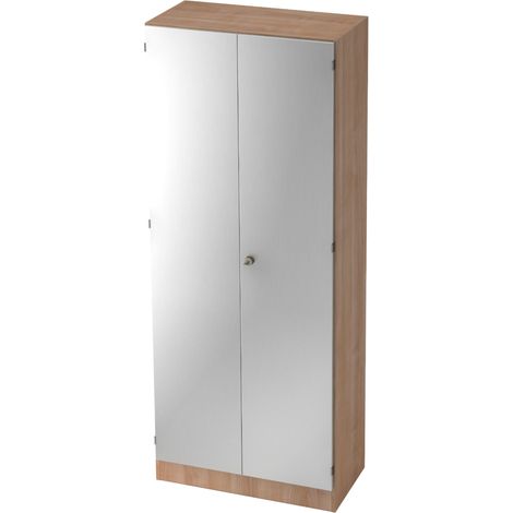 bümö office Aktenschrank - 5 Ordnerhöhen Nussbaum/Silber (1/5)
