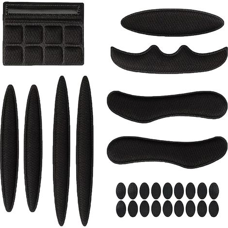 Mousse Casque Vélo Universelle,1 Set de Coussinets de Rembourrage Anti-Choc pour Casque Cyclisme Moto,Intérieur Confortable et Respirant,Noir,Accessoire de Remplacement pour Homme/Femme (1/5)