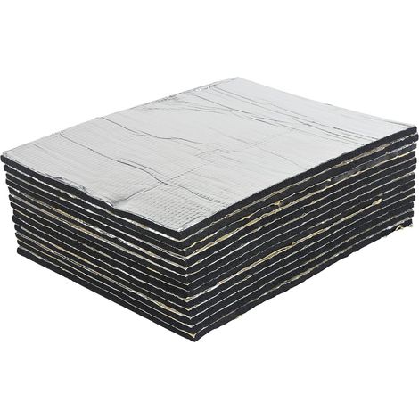 10 Pièces Tapis D’Isolation Acoustique pour Voitures, Tapis de Voiture Isolant, Tapis Amortisseur d'Isolation Phonique Auto Adhésif, Tapis Isolant Thermique Voiture pour Moteur, Toit, Fenêtre (1/5)