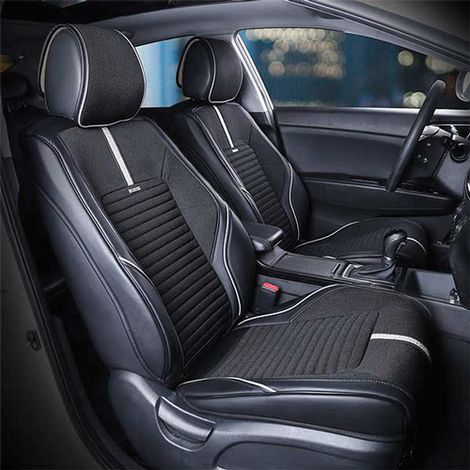 Funda de asiento de lujo modelo R3 - Negra (1/5)