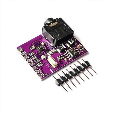 Carte d'évaluation de tuner FM Si4703, module de traitement de données de diffusion radio numérique pour AVR ARM PIC avec broches (1/5)