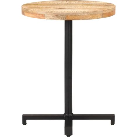 Maison Exclusive - Tavolino da Bistrot Rotondo Ø60x75 cm in Legno di Mango Grezzo (1/5)