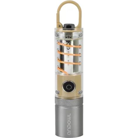 TRADE SHOP - Torcia Elettrica Ricaricabile Led In Alluminio Con Clip 808pro Telescopica 4 Modalità Luce -