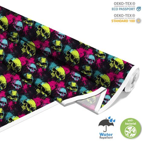 Outdoor dekostoffe oxford - Motiv der Schädel I DX4667 (1/5)