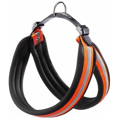 Ferplast AGILA REFLEX 5-9 Pettorina ergonomica ad alta visibilità per cani con chiusura microregolazione. Vari colori e misure. . Variante 5 - Misure: A=B 50-58 cm 20 mm - Arancione