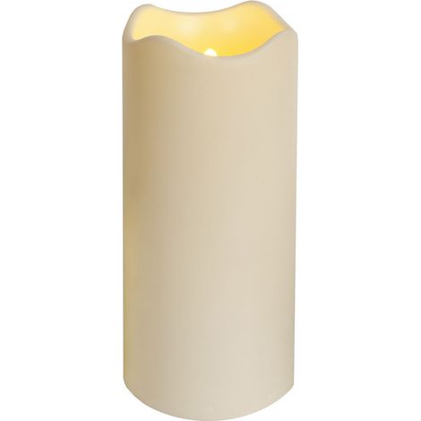 Star Trading Bougie pilier LED 'Paul', blanc naturel, extérieur, 23 cm