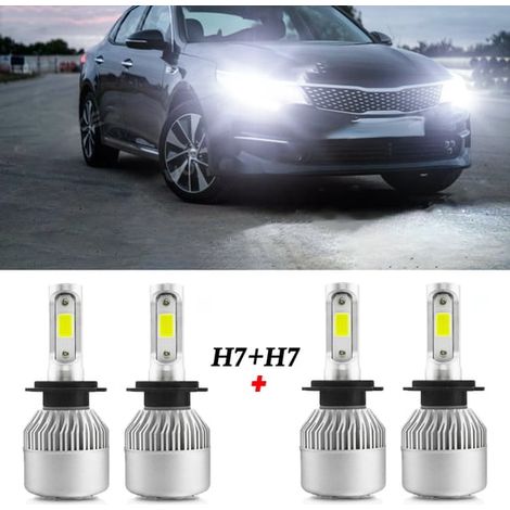 Ampoules de phares 9005 HB3 (feux de route/croisement) et ampoules LED H11 (feux de brouillard) pour Kia Niro 2017-2019 (lot de 4). (1/4)