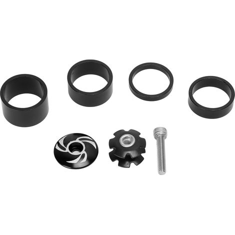 Umweltfreundlicher, leichter, glänzender Fahrradsteuersatz, komplettes Ersatzteilset für Fahrräder, schwarz (1/5)