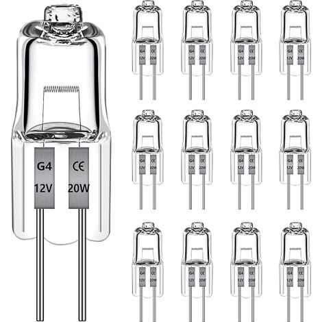 Ampoule Halogène G4 12V 20W Blanc Chaud G4 Halogène Pour Hotte Cuisine Salon Chambre L'éclairage D'Armoire (1/5)