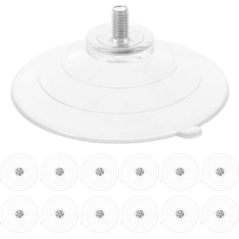 Lot de 20 ventouses transparentes à filetage M59  63, réutilisables, pour présentoirs de magasins, carrelage de salle de bain, vitrines et décorations de fêtes.