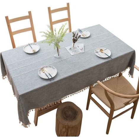 Mantel lavable, fabricado en poliéster, repelente al agua con efecto loto, Protege contra arañazos, secado rápido, 1 pieza, color gris (1/2)