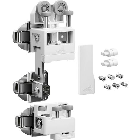 Ferrure de base wingline l porte lourde avec guidage bas - Côté de ferrage : Gauche - Fermeture automatique : Sans - Décor : Blanc - HETTICH