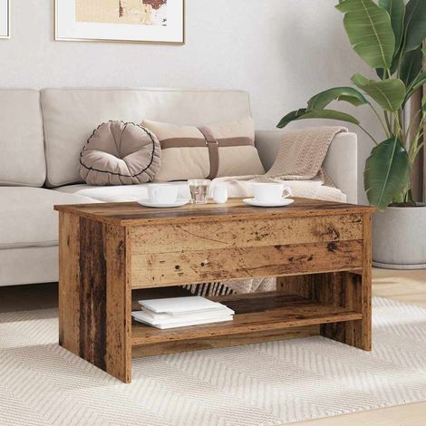 Table Basse-Table Salon Bois ancien 80 x 50.5 x 41.5 cm Bois d'ingénierie 777473 (1/4)