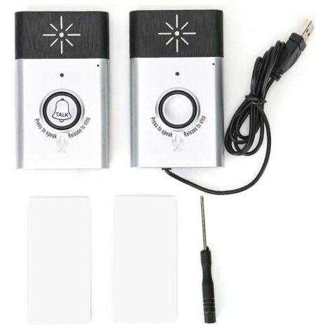 Mini interphone vocal bidirectionnel Portable 2.4GHz, sonnette sans fil, système d'interphone