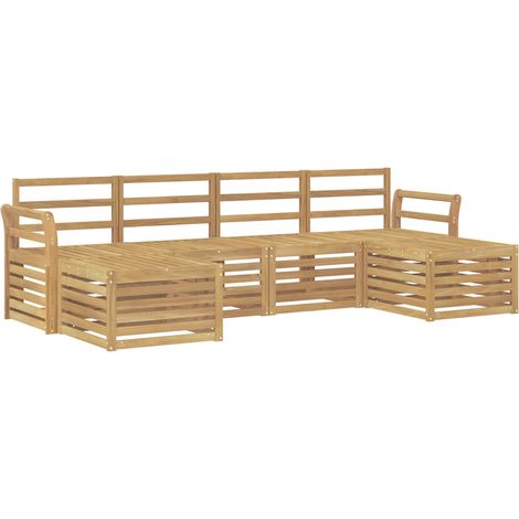 Set di divani da esterno 6 pcs Bianco 253 x 122,5 x 73 cm vidaXL (1/5)