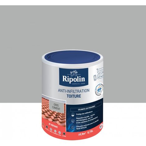 Dachabdichtungsbeschichtung, RIPOLIN Anti-Infiltrations-Grauzement 0,75 L RIPOLIN