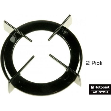 GRIGLIA 1 FUOCO NERA CROCE PIANO COTTURA ARISTON Diametro 165 a 2 Perni