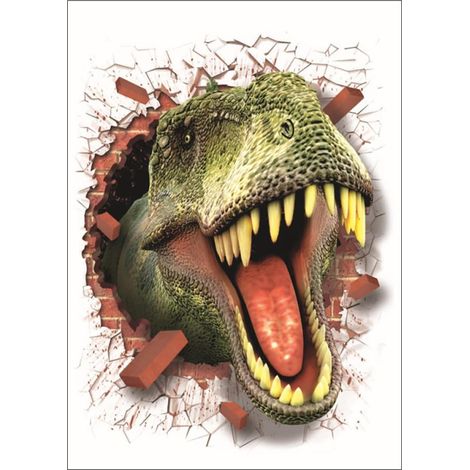 Autocollant Mural Dinosaure En Pvc De Haute Qualité – 2 Pièces Pour Décoration De Chambre Et De Salon (1/5)