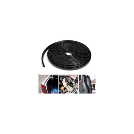 LAN Bande de protection en caoutchouc en forme de U pour les bords de voiture, d'une épaisseur de 1 mm à 2,5 mm (noire) (1/2)