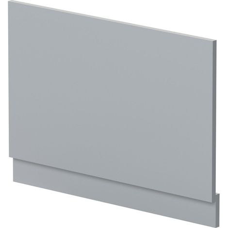 800mm Straight Reversible Bath End Panel & Plinth - Satin Grey