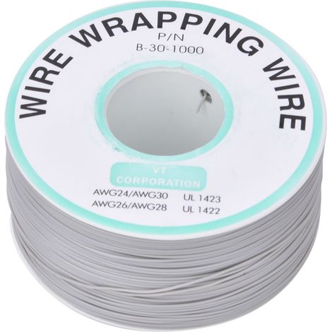 Fil de raccordement cuivre étamé 30AWG gris OK, 300 mètres pour réparation de circuits imprimés, câble de bobinage de précision (1/5)