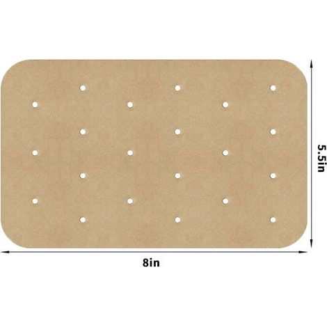 Liner Pour Friteuse À Air - Papier Cuisson Perforé Rectangulaire - Compatible Four Et Micro-ondes - 100 Feuilles (1/5)