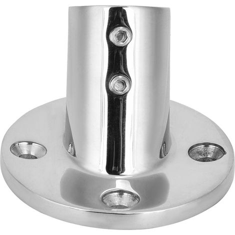 Accessoires de Quincaillerie pour Garde-Corps Maritimes en Acier Inoxydable, Base Ronde 60 Degrés, 22 mm (1/5)